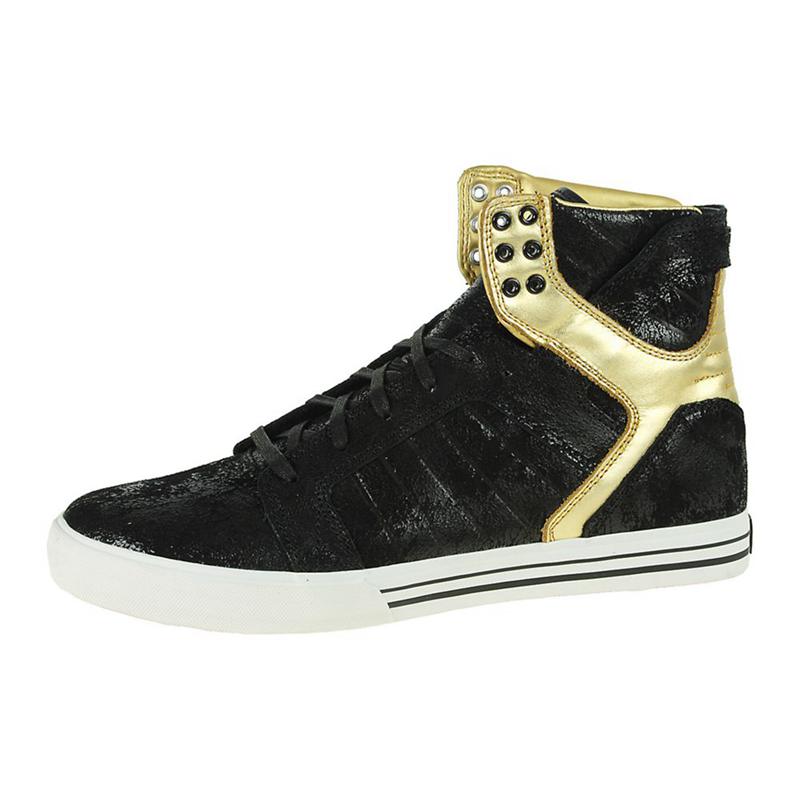 Zapatillas Altas Supra Argentina Hombre - SKYTOP NS Negras Doradas (EFQBA-3816)